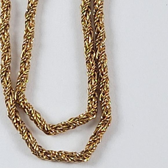 Vintage 70's Gold Tone Drop Tussle Necklace - Picture 11 of 11